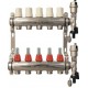 Коллекторные блоки из нержавеющей стали с расходомерами и термостатическими клапанами VTc.589 VALTEC:  Тип арматуры - Коллектор,  Количество выходов - 9