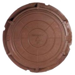 Люк канализационный ПК 730/60 (А-30) круглый  коричневый