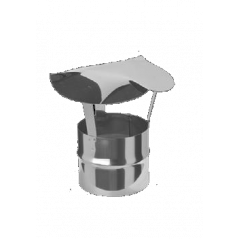 Зонт Д для одностенных дымоходов ( 430/0.5 мм ) D 100 (нерж.)